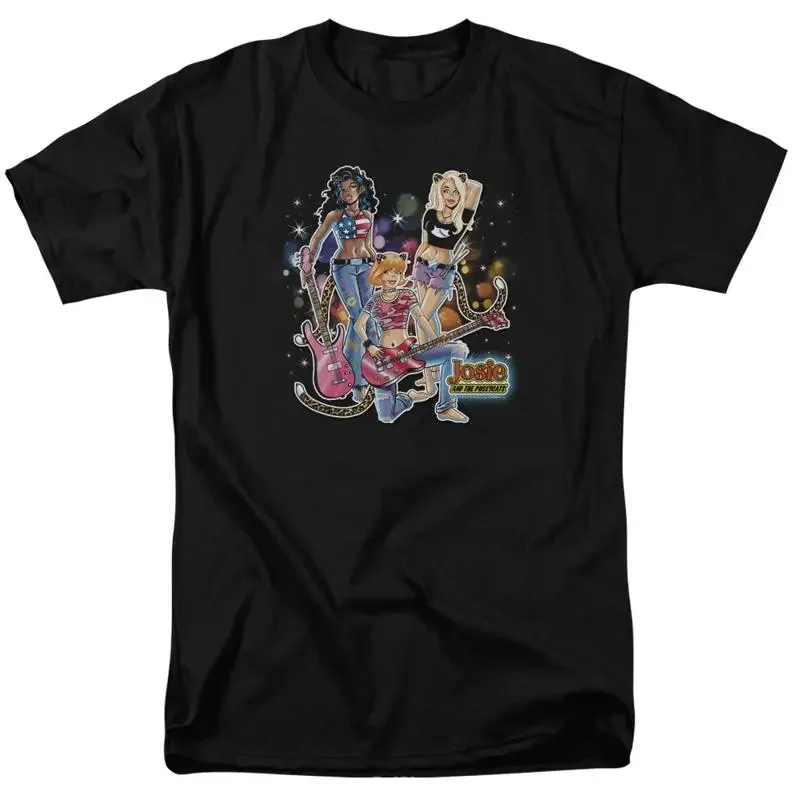 Camiseta Archie Comics Pussycats Rock con licencia oficial de la serie de cómics, color negro