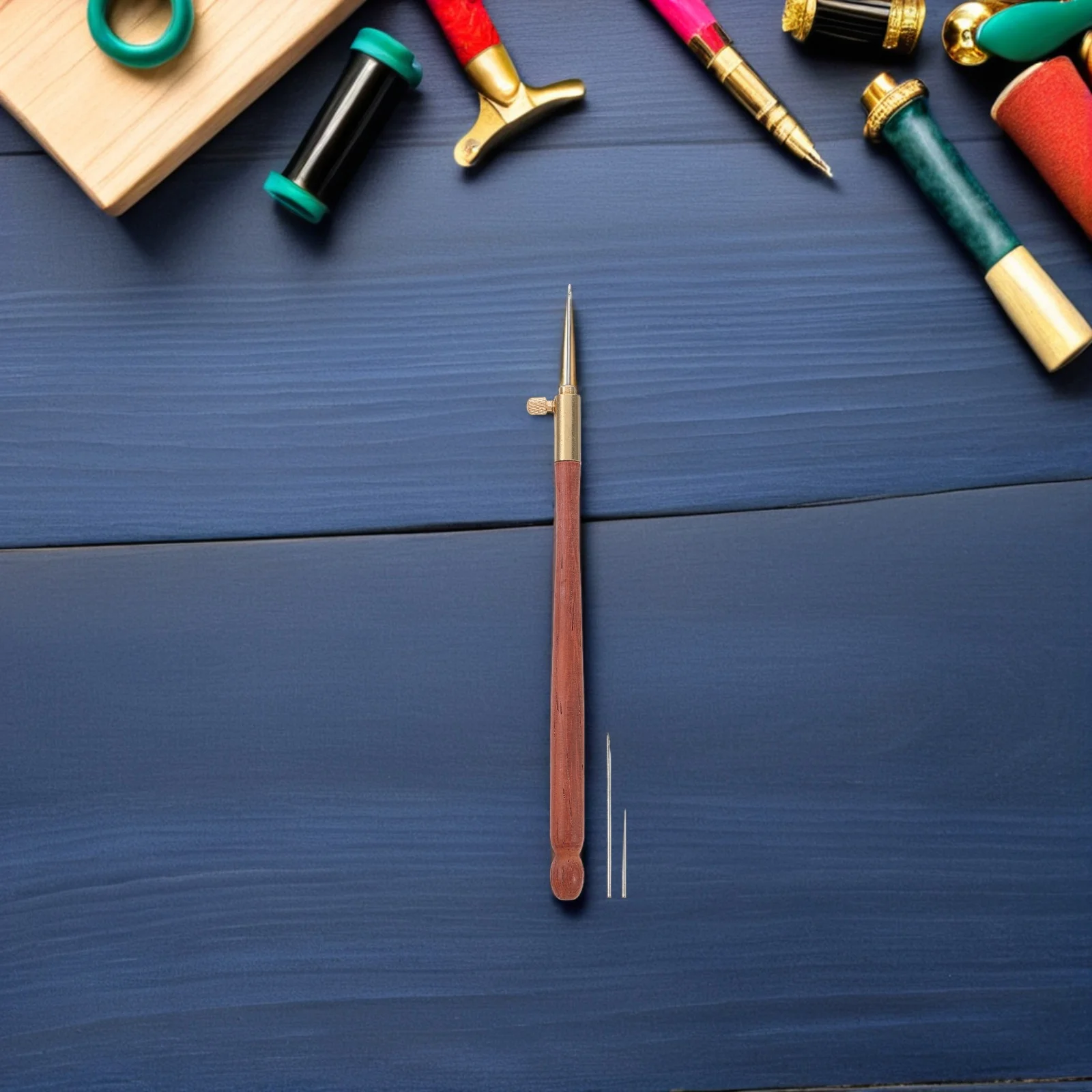 

2Sets French Tambour Embroidery Hook Wood Handle Crochet Hooks Beaded Needlework Beading Crochet Tool Kit Embroidery Tools Set