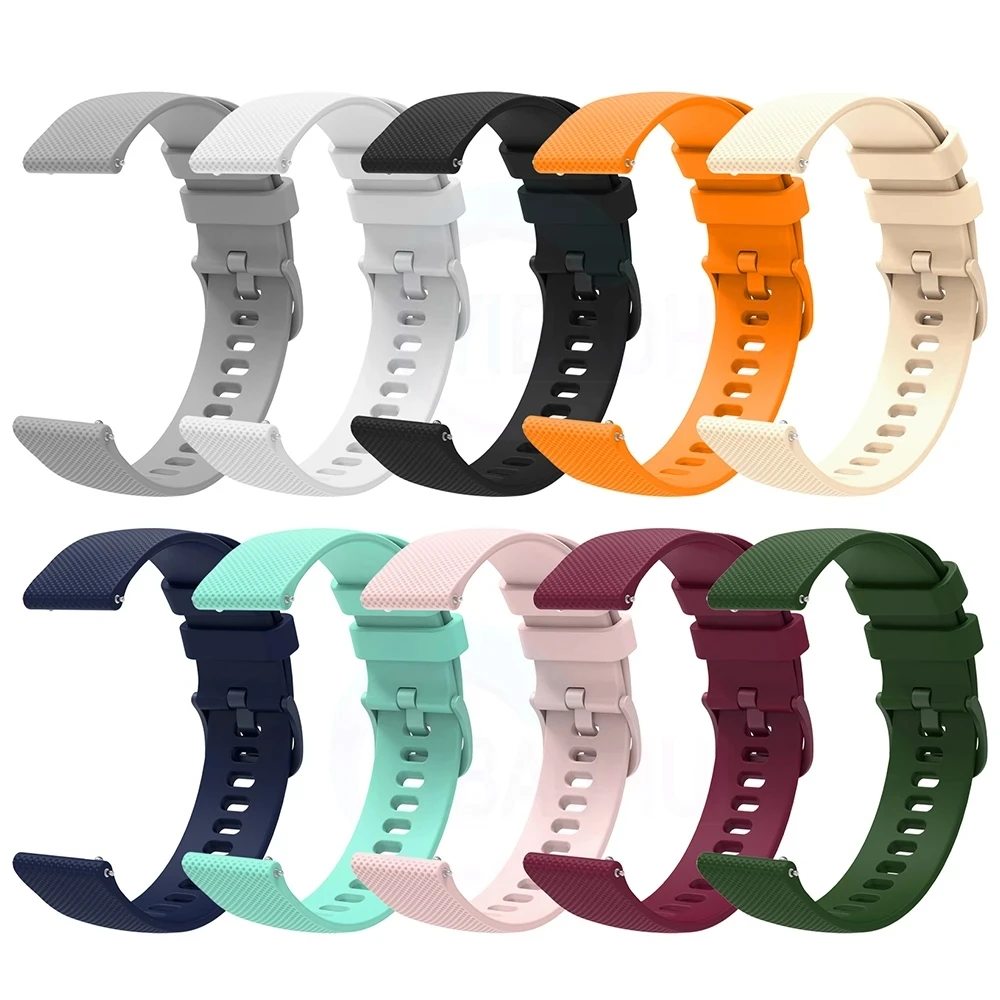 18 20 22mm Straps For Garmin Venu 2S Silicone Wristband Vivoactive 3 4S Forerunner 245 Galaxy Watch5 Pro 45mm Women\'s bracelet