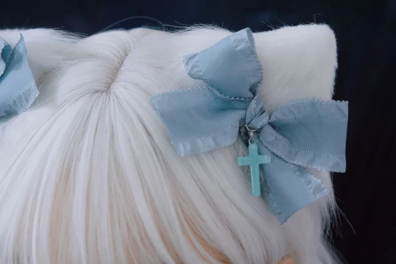 Épingle à cheveux gothique Lolita pour femmes, Harajuku, nœud bleu, croix, oreilles de chat, pinces à cheveux Y2K, couvre-chef Cosplay pour dames, accessoires pour cheveux de fille, cadeaux