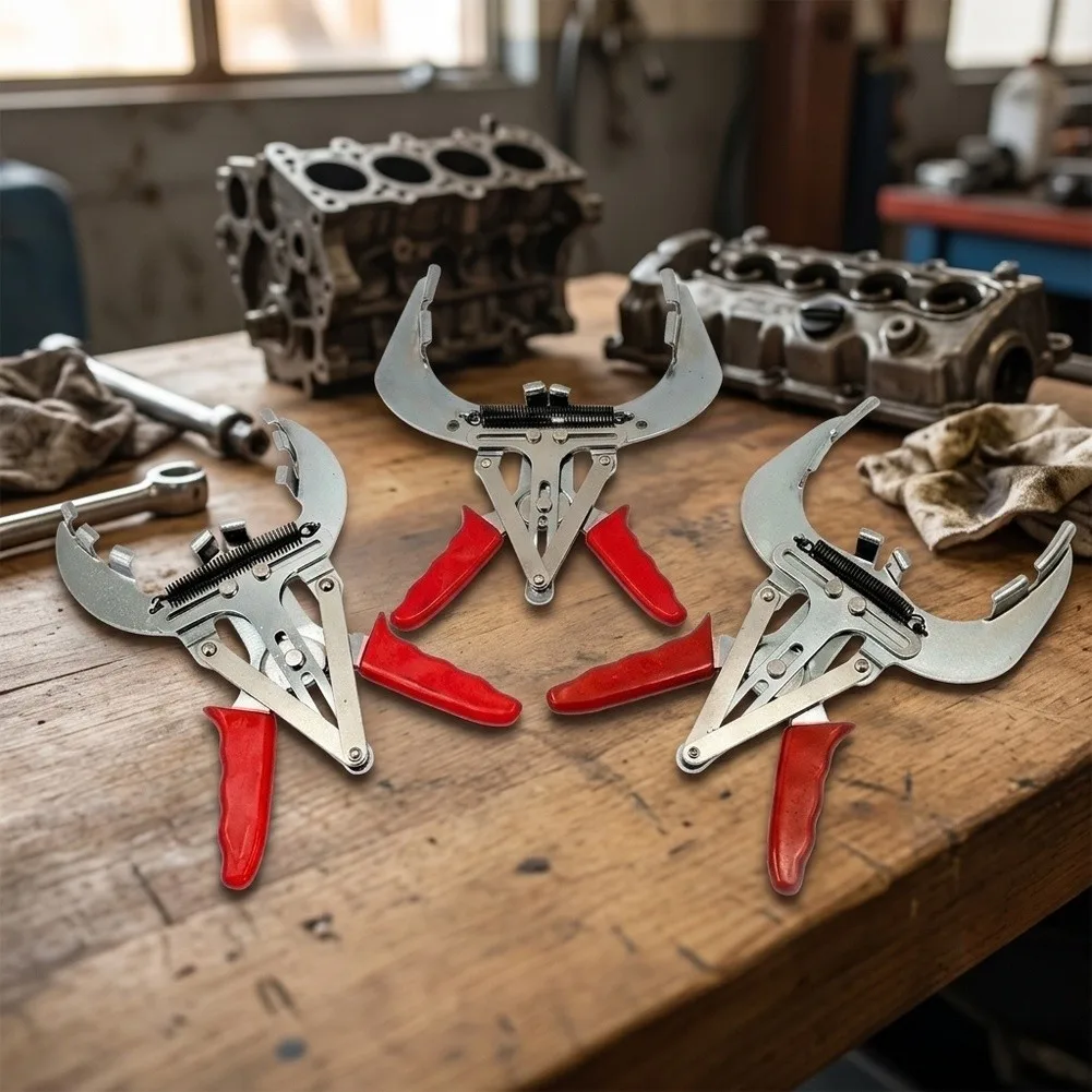 3Pcs Engine Piston Ring Pliers Set with Ergonomic Grip and Spring Assisted Operation for Reliable Performance During Repairs