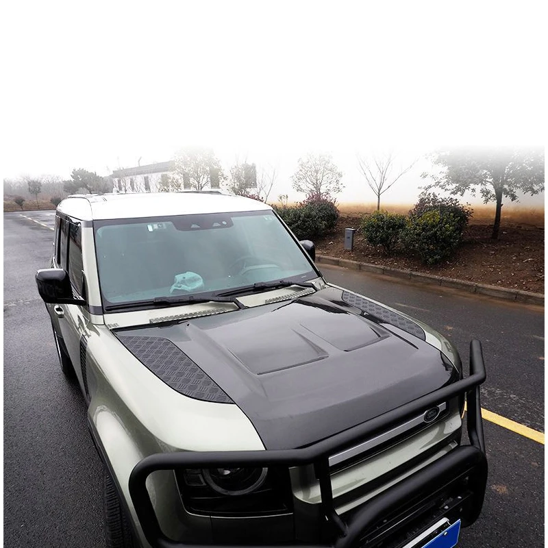 

Suitable for Car Accessories Hood for Defender 90/110 Conversion Carbon Fiber Bonnet Land Rover 90 110 2020-2023