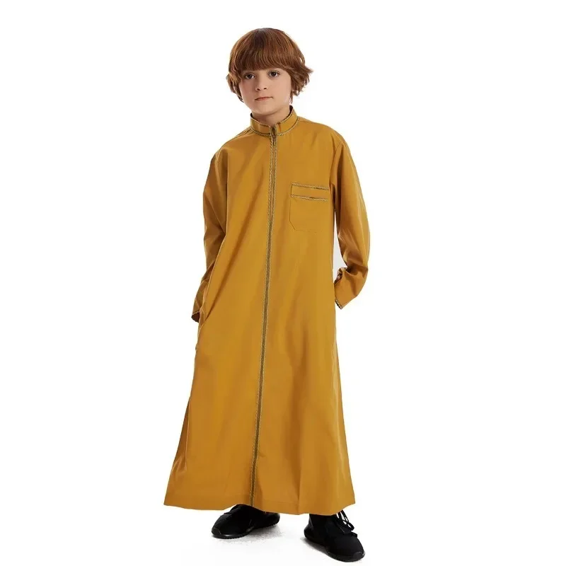 

Saudi Dubai Muslim Abaya Jubba Thobe Kids Boy Arabia Teenagers Long Maxi Dress Turkey Kaftan Islamic Caftan Eid Ramadan Clothing