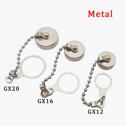 1/2/5Pcs GX12 GX16 GX20 Aviation Connector Plug Metal Protective Sleeve GX12/16/20 Circular Plug Waterproof Cap Dust  Covers