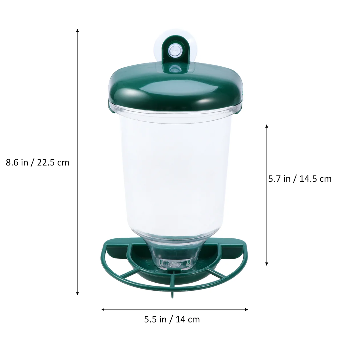 

2PCS Bird Feeder Window Cup Clear Plastic Hanging Design Lightweight Parrot Hummingbird Squirrel Feeders