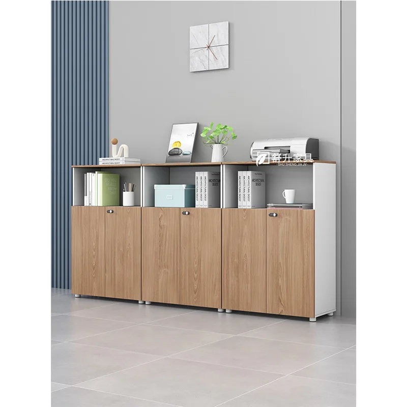 File cabinets Low Data Wooden locked filing Small office storage Side  Partition