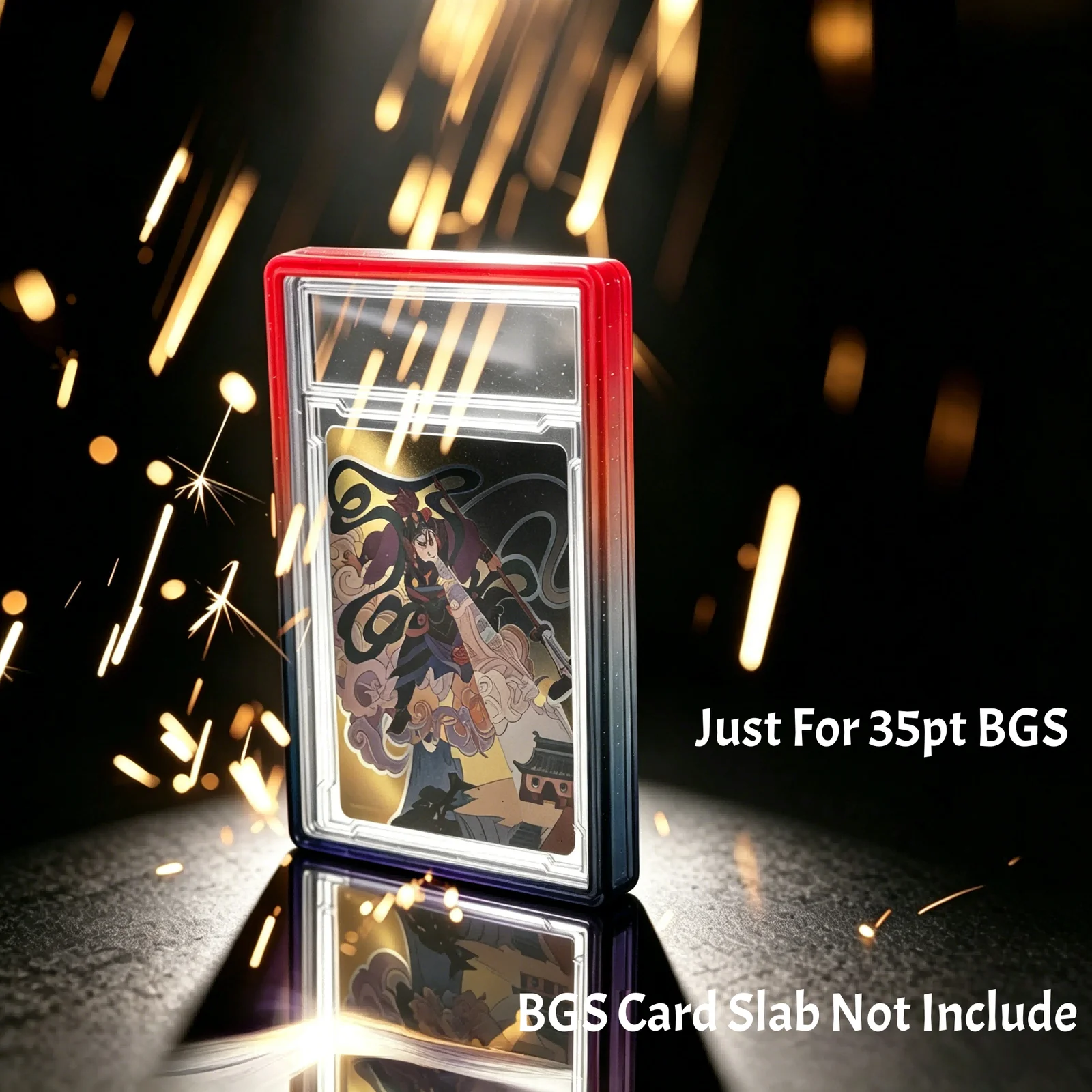 Glitzer-TPU-Schutzhülle mit transparenter Rückseite für BGS 35PT bewertete Sammelkarten