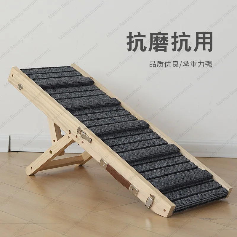 Foldable Solid Wood Extended Extended Dog Climbing Frame Grinding Claw Frame Pet Climbing Stairs Slope Climbing Ladder
