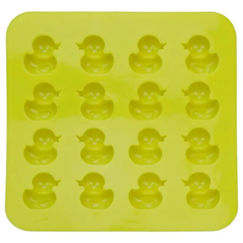 16 Cavity Little Yellow Duck Silicone Mold Creative Candy Chocolate Ice Cube Tray Molds Cake Decorating Tools Kitchen Supplies