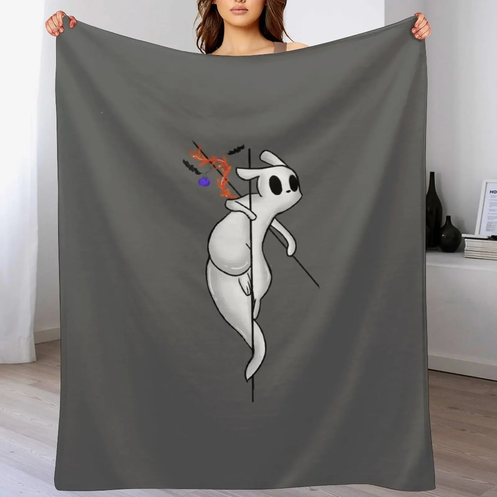 

Slug Cat Rainworld Throw Blanket for sofa Furrys Bed linens Decorative Sofa Blankets