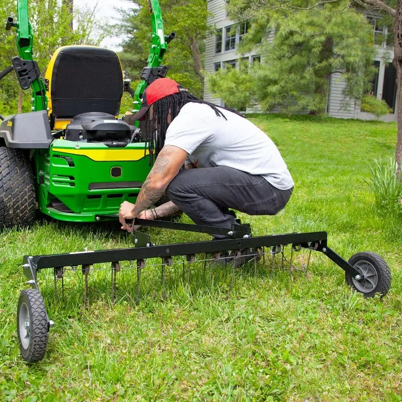 Tow Behind Grass Dethatcher, Removes Thatch from Large Lawns in Less Time