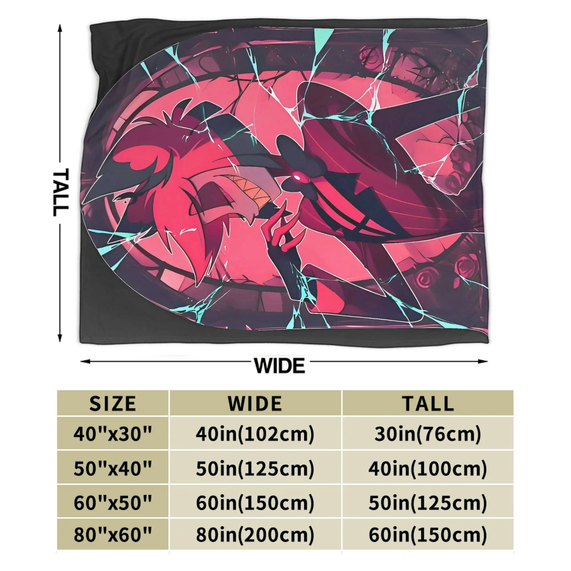 VOX H-Hazbin Hotel Alastor Game Super Warm Blanket Plush Bedding Throws Fashion Couch Chair Flannel Bedspread Sofa Bed Cover