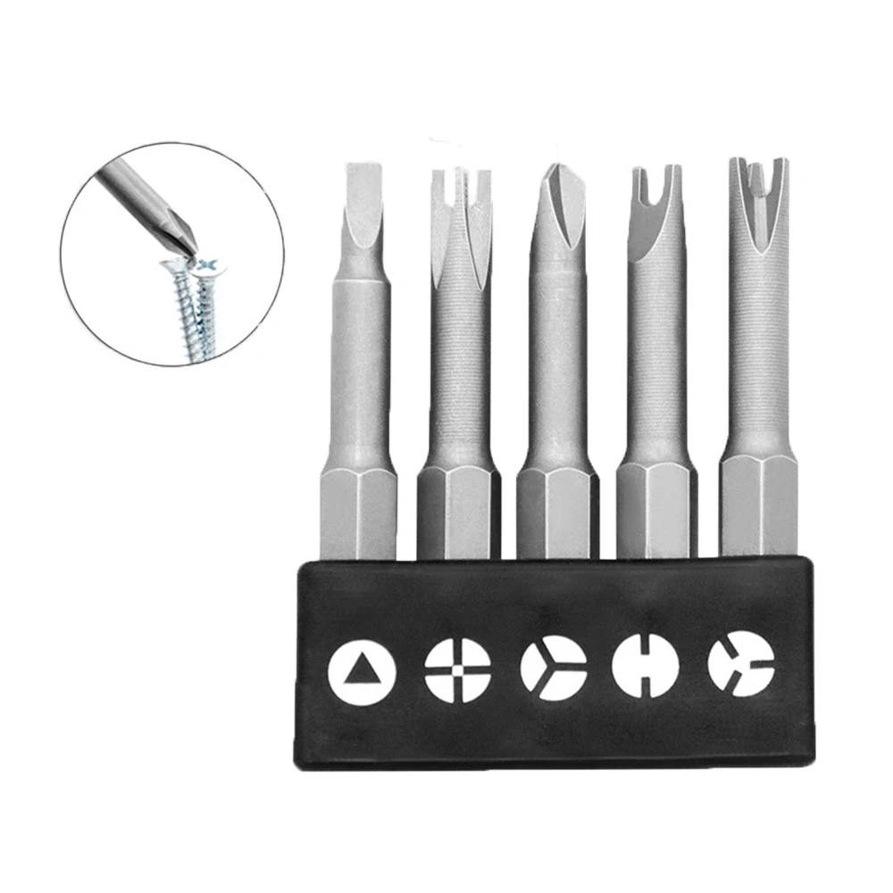 4-13Pcs Special-shaped Screwdriver Set 50mm U-shaped Y Shape Triangle Inner Cross Three Points Multifunctional Screwdriver Bit