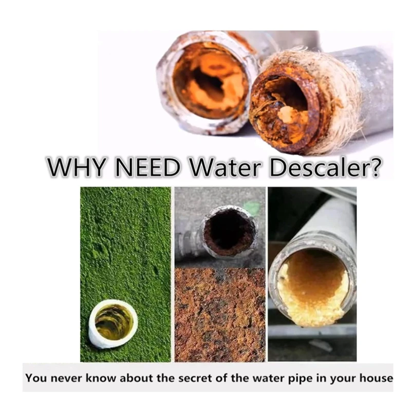 Electronic Water Descaler System  Reduces Limescale Rust And Minerals No Chemicals  Easy Installation US Plug