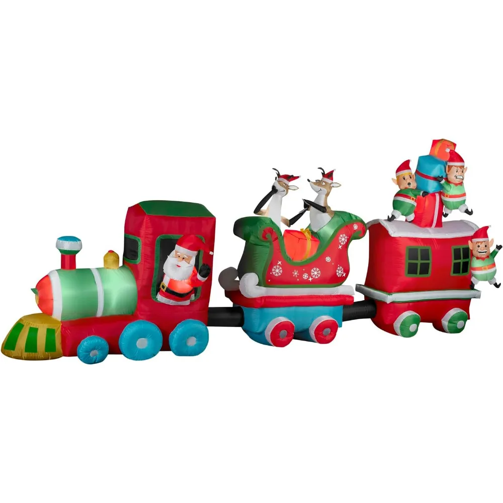 Christmas Inflatable Train, 6.5 Ft Tall Multi Dimensions 79.92