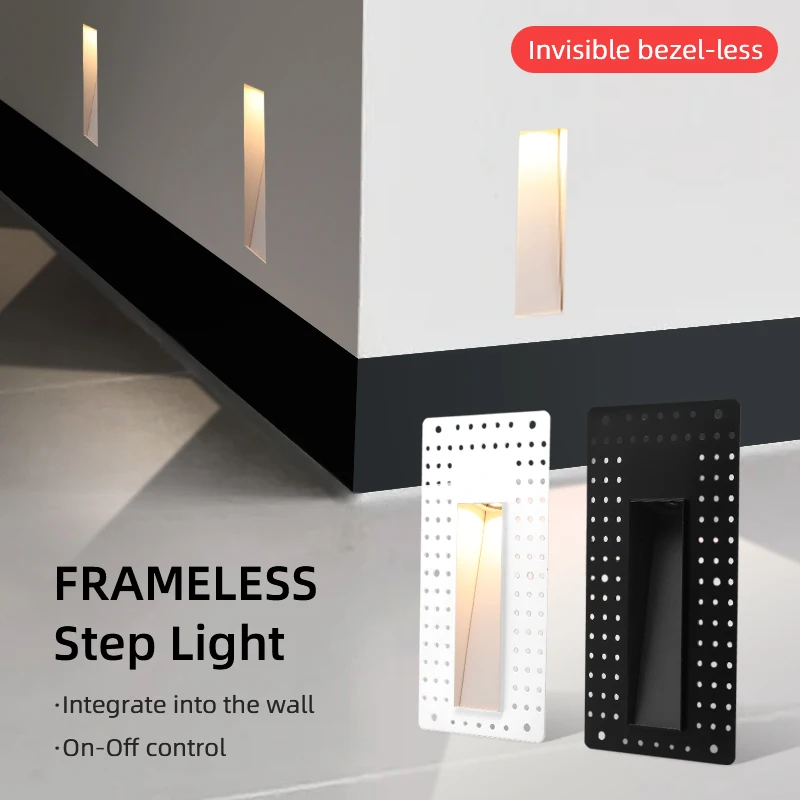 LED Motion Sensor Step Lamp IP65 Waterproof Recessed Wall Light Auto Induction Night Lamp Smart Lighting for Hotel Corridor Area