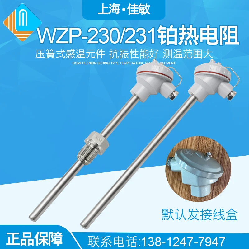 WZP-230/WZP231/PT100 Platinum RTD PT100 Temperature Sensor Type K Fixed Thread Thermocouple