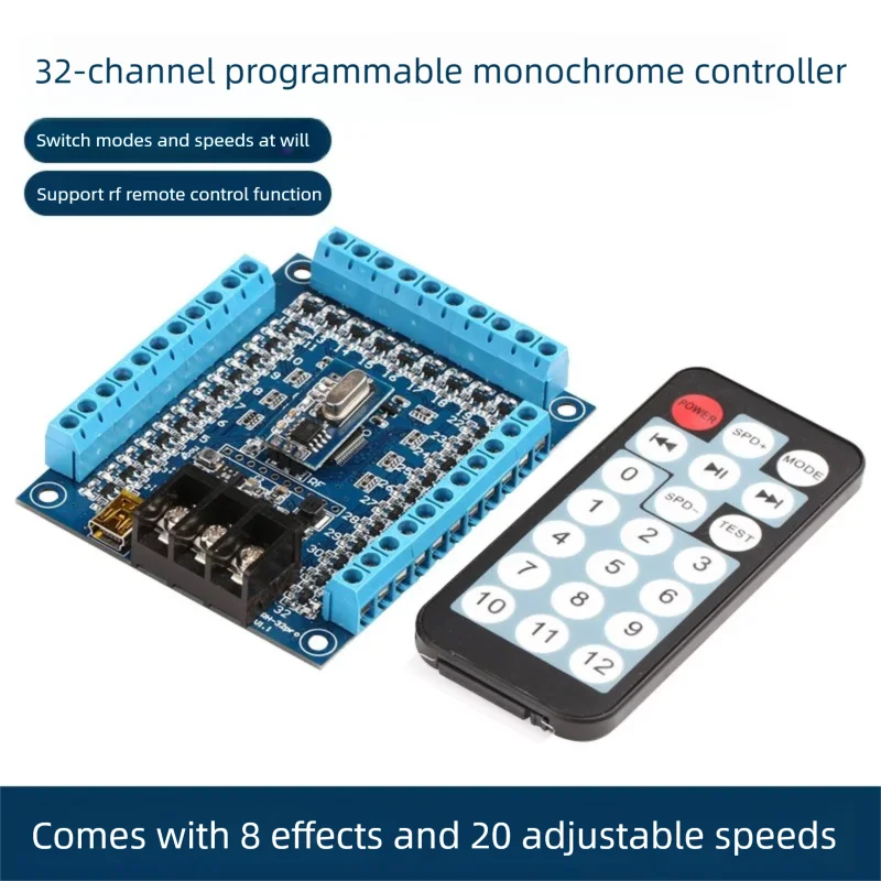 

Single Color Controller RH-32 Remote Control Kite LED Light Box Gradient Flow Explosion Flash DIY Programmable Controller