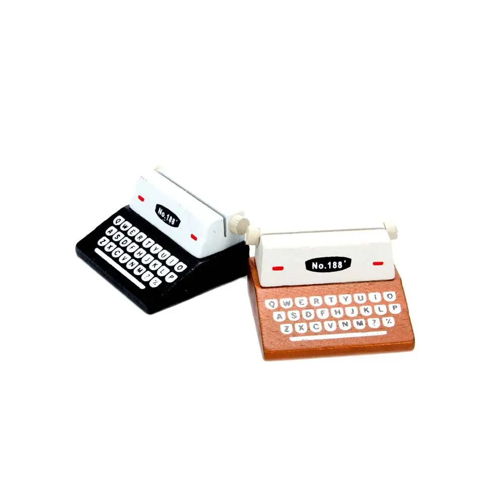 Fashion Creative Typewriter Style Wooden Pictures Photo Clips Paper Document Clip Memo Card Note Holder Office Supply