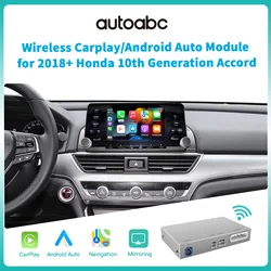 Carplay Wireless Android Auto Module for Honda Accord LX, 2018 10th Generation INSPIRE Supports OEM and Aftermarket Cameras,