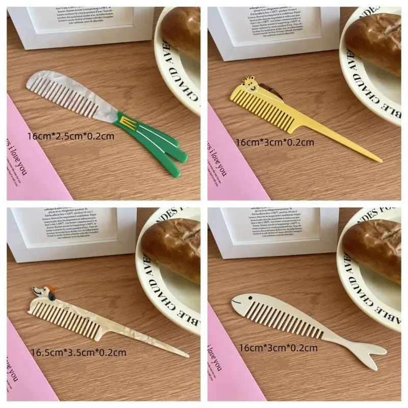 Korean Cartoon Anti-static Acetate Hair Comb Lovely Hair Care Hairdressing Combs Head Massage Hairbrush Tools Accessories