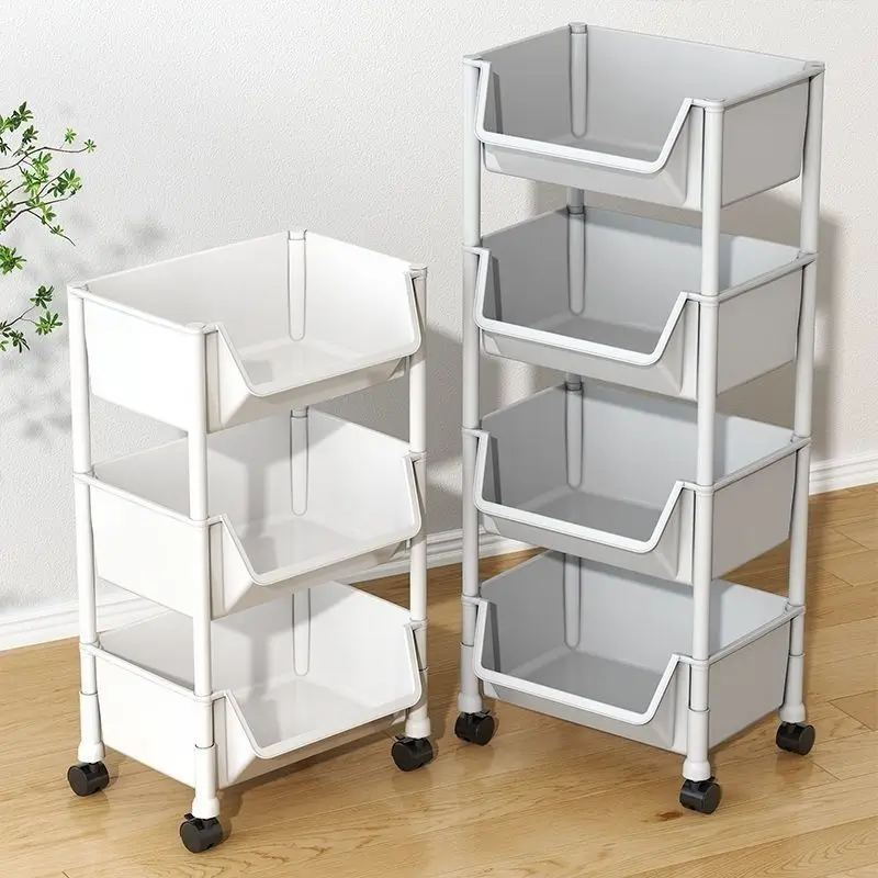 Bookshelf Simple trolley Household storage Shelf Children's toys Multi-layer barber shop tool cart with wheels Durable