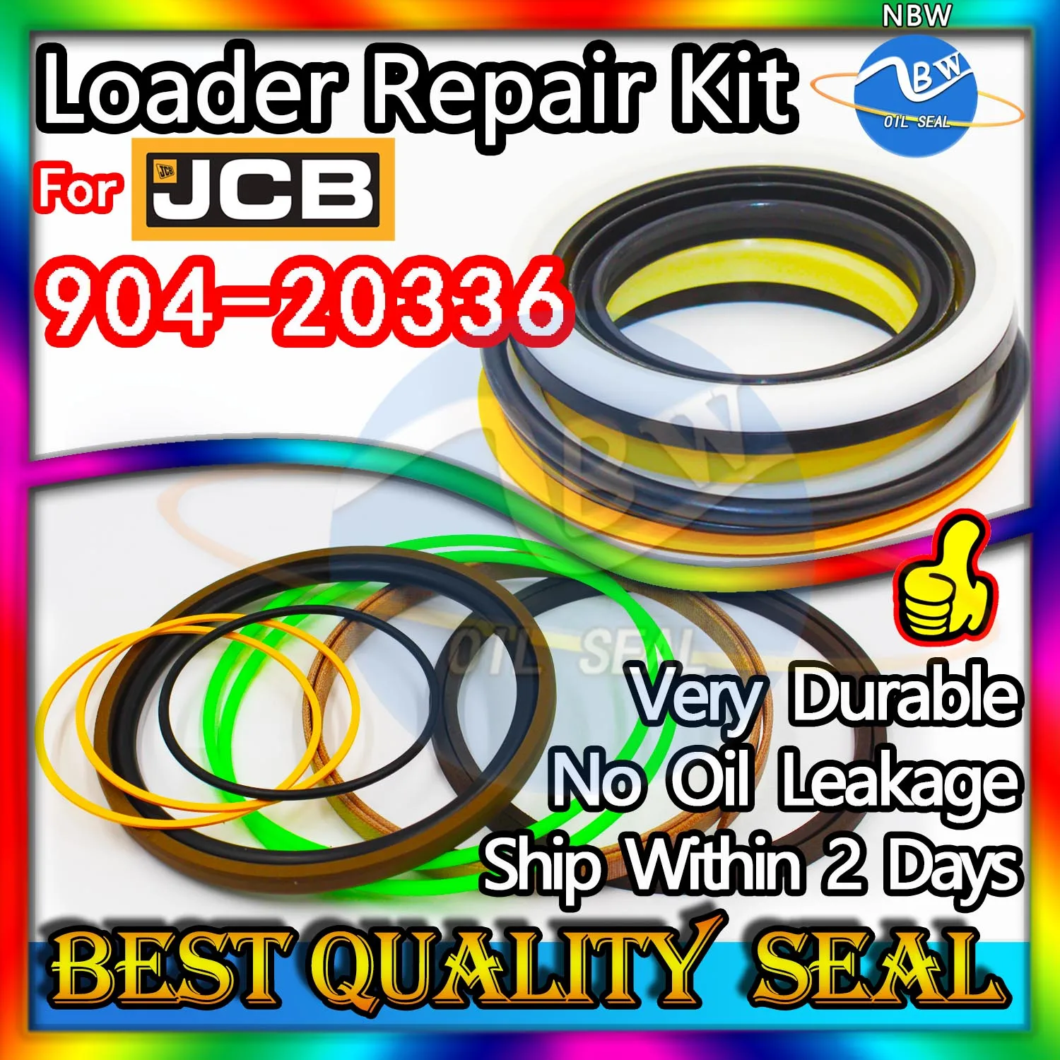 For JCB 904-20336 Loader Oil Seals Kit High Quality Repair Lift Tilt Steering 904 20336 Cylinder Hydraulic Gasket Nitrile NBR