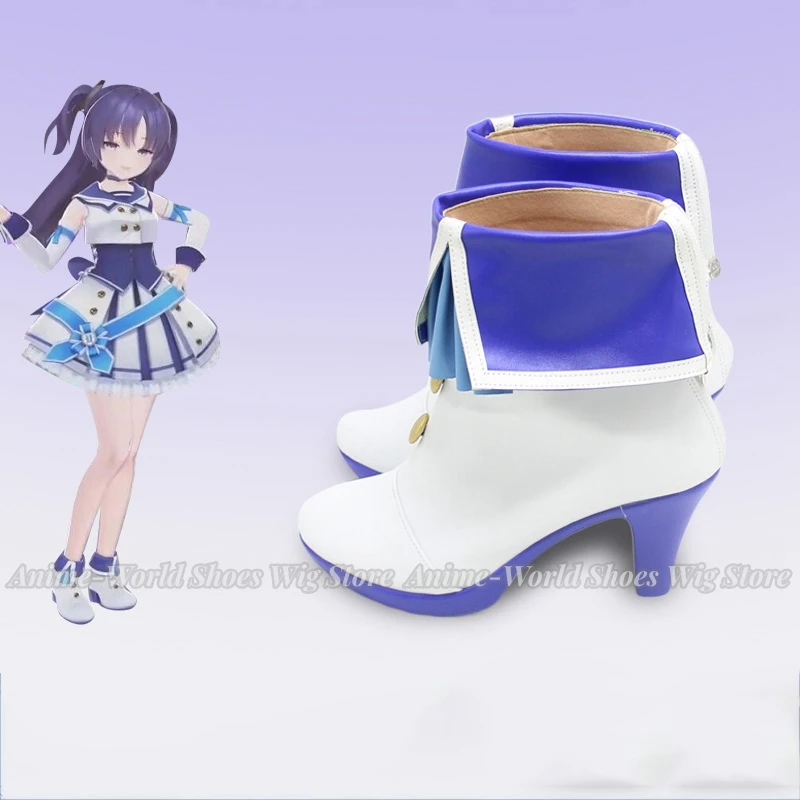 Hayase Yuuka-Chaussures de Cosplay du Jeu Blue Archive, Bottes de Carnaval d'Halloween, Perruque en PU, sur Mesure