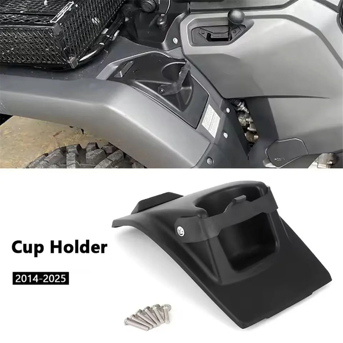 Ingenious Motorcycle ATV Fender Cup Holder Water Cup Holder Storage Boxes Accessories for Honda Foreman Rubicon 2014-2025Durable