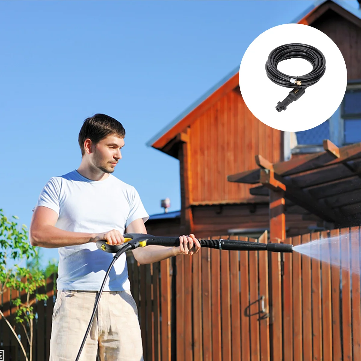 

1Pcs 6m High Pressure Washer Hose Durable Sewer Cleaning Tool for Tight Spaces Compatible Washing Machine Hose