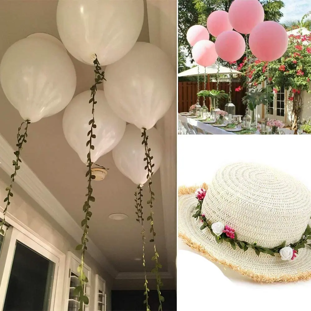 20M Blatt Band Eukalyptus für Handwerk Girlande Hochzeit Arch Reben Dekorative Kranz Zubehör Hochzeit Wand Handwerk Party Dekoration – Detail 6