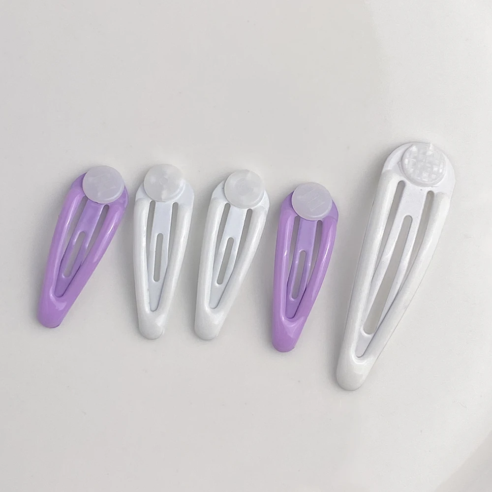 3cm Metal Snap BB Hair Clips with Glue Pad Diy Side Barrettes Mini Hairclip Girls Kids Hair Setting Accessories image 4