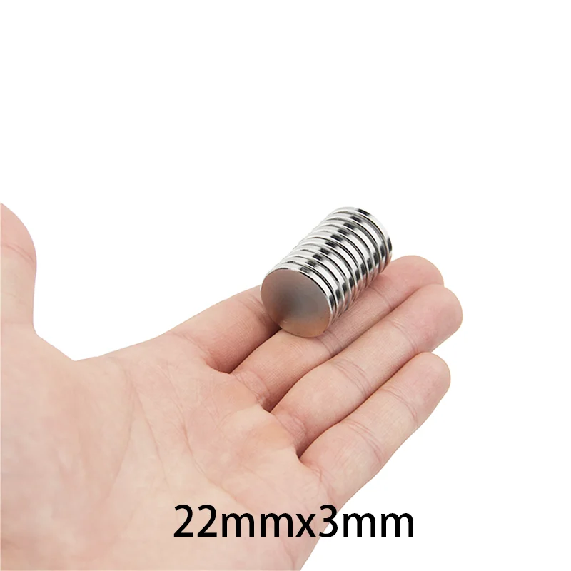 2~100PCS 22x3mm Rare Earth Magnets Diameter 22mm X 3mm Round Magnets 22*3mm Permanent Neodymium Magnets Strong Magnet Disc