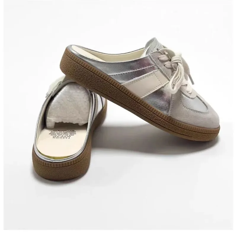 Women Canvas Mules Shoes Classic Loafers Woman Slipper Comfortable Slip-On Clogs Round Toe Walking Sneakers Lazy Female Footwear