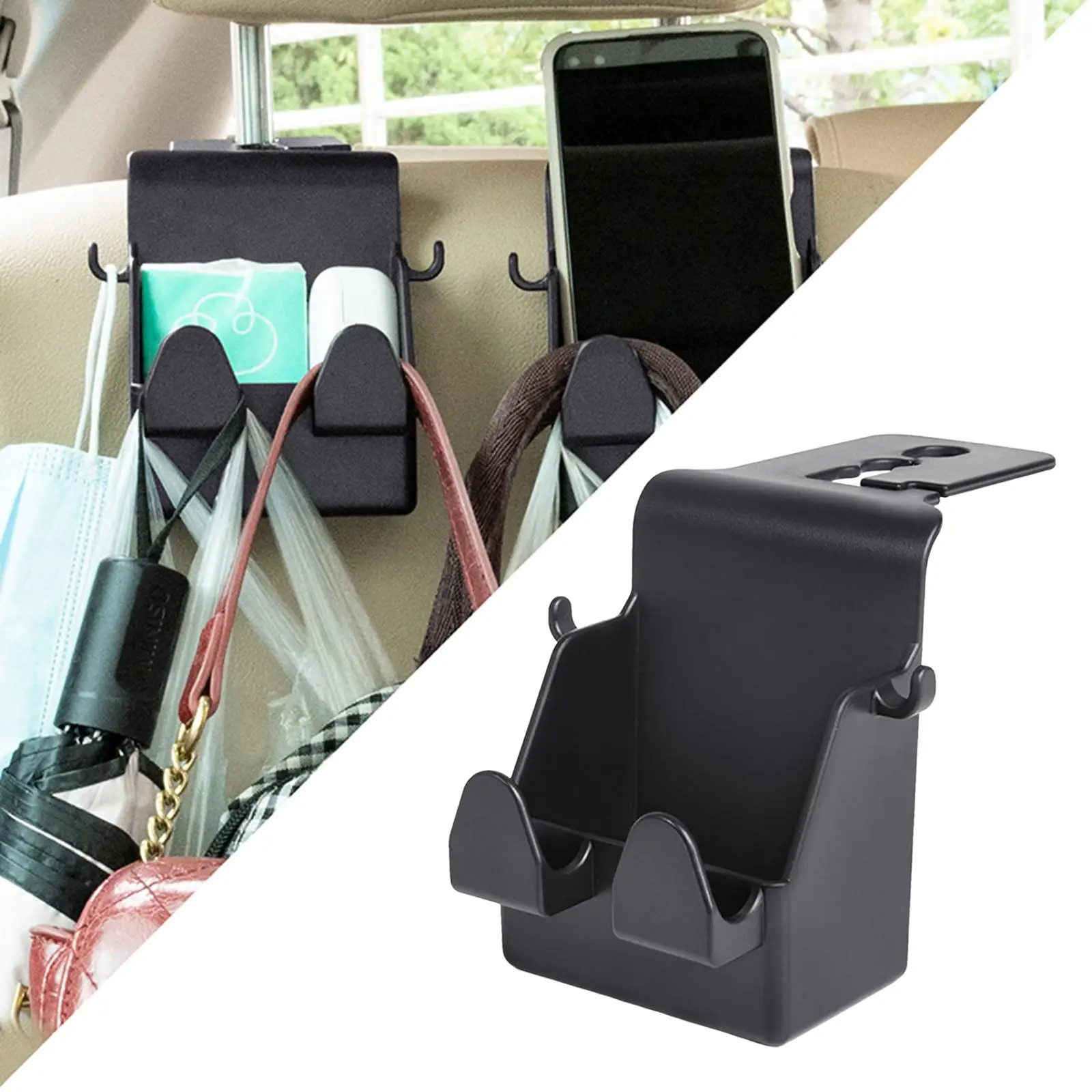 Car Seat Storage Box Car Back Seat Organizer Universal Headrest Holder Bearing 30kg Seat Head Rest Hanger Box for Cloth