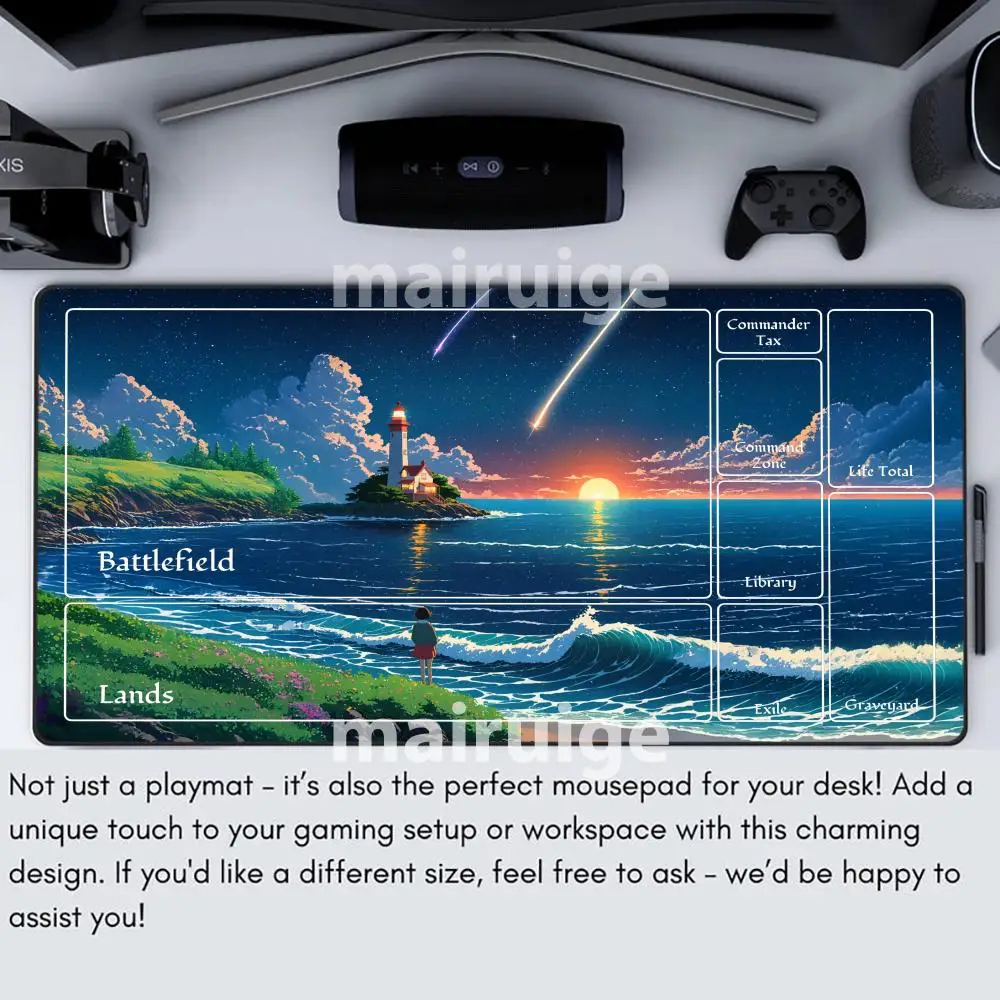 

Коврик для мыши с аниме-пейзажем, волшебная вечеринка, геймпад, прочная резина для коллекционных карточных игр, 35X60, коврик для мыши, коврики для офисного стола, дружелюбный дизайн