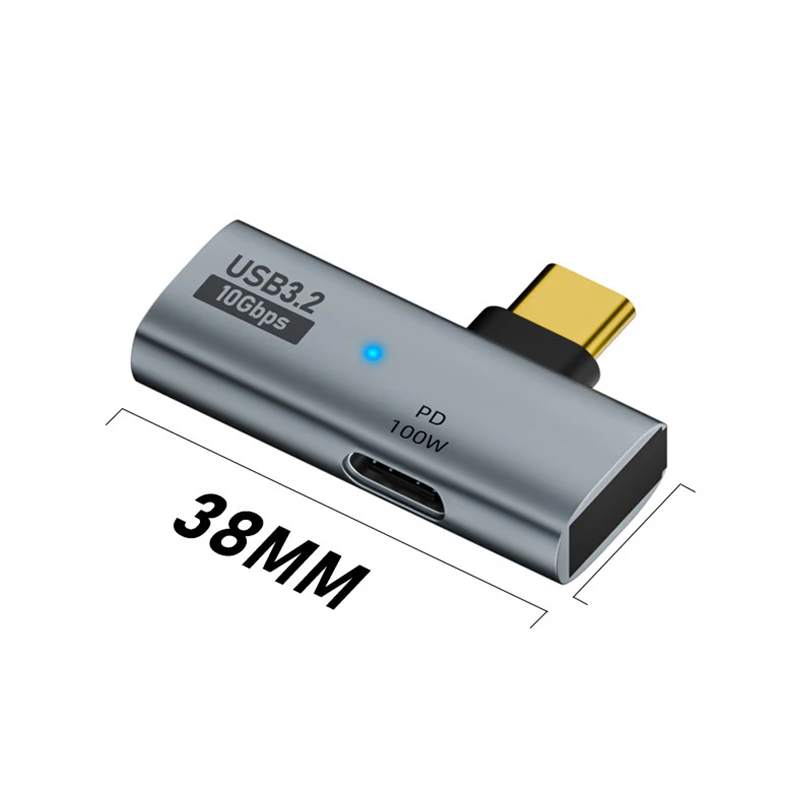 محول USB Type-C 10Gbps OTG 2in1 مع شحن 100 وات PD متوافق مع مفتاح سطح البخار Chromecast لجوجل TV Macbook