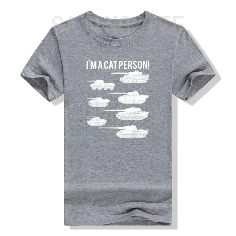 I'm A Cat Person German Cats Tanks Distressed Tee T-Shirt Cute and Funny Present for Mom, Dad Short Sleeve Blouses Y2k Top Gifts