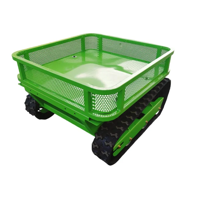 Electric remote control crawler transporter, orchard picking lift, automatically follow the transporter