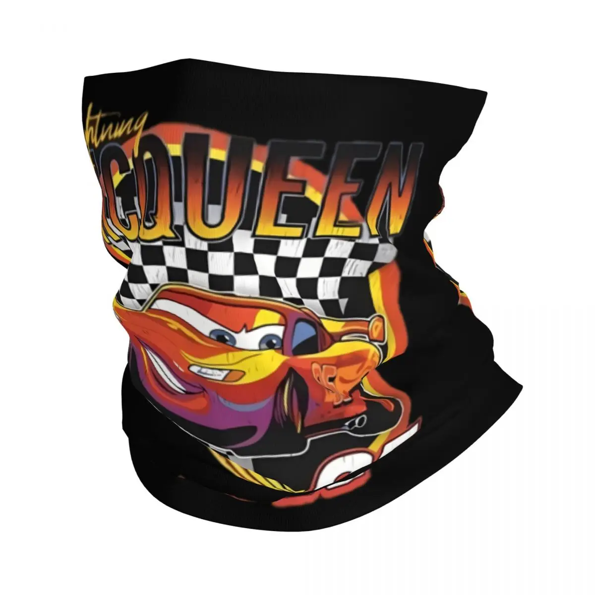 Custom Lightning Mcqueen Cartoon Bandana Neck Warmer Women Men Winter Ski Hiking Scarf Gaiter Cars Face Cover