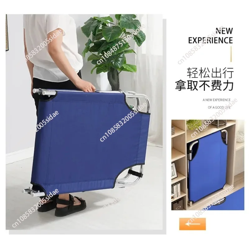 Folding Bed Single Portable Household Office Nap Bed Simple Escort Children Camp Cot For Rest Sleep Indoor Outdoor Travel