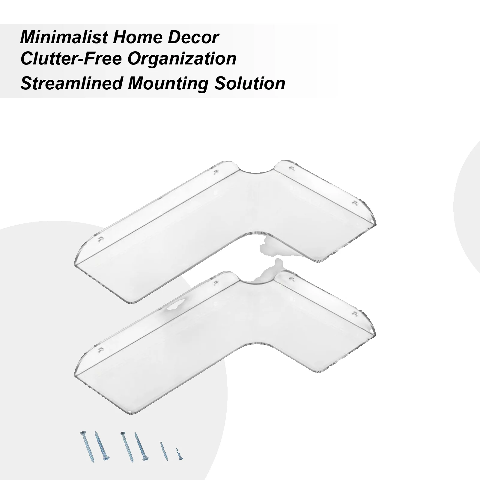 

Corner Shelf 2 Pieces Acrylic Corner Storage Heavy Duty Floating Shelves Wall Mounted For Kitchen Bedroom Office Apartment Dorm