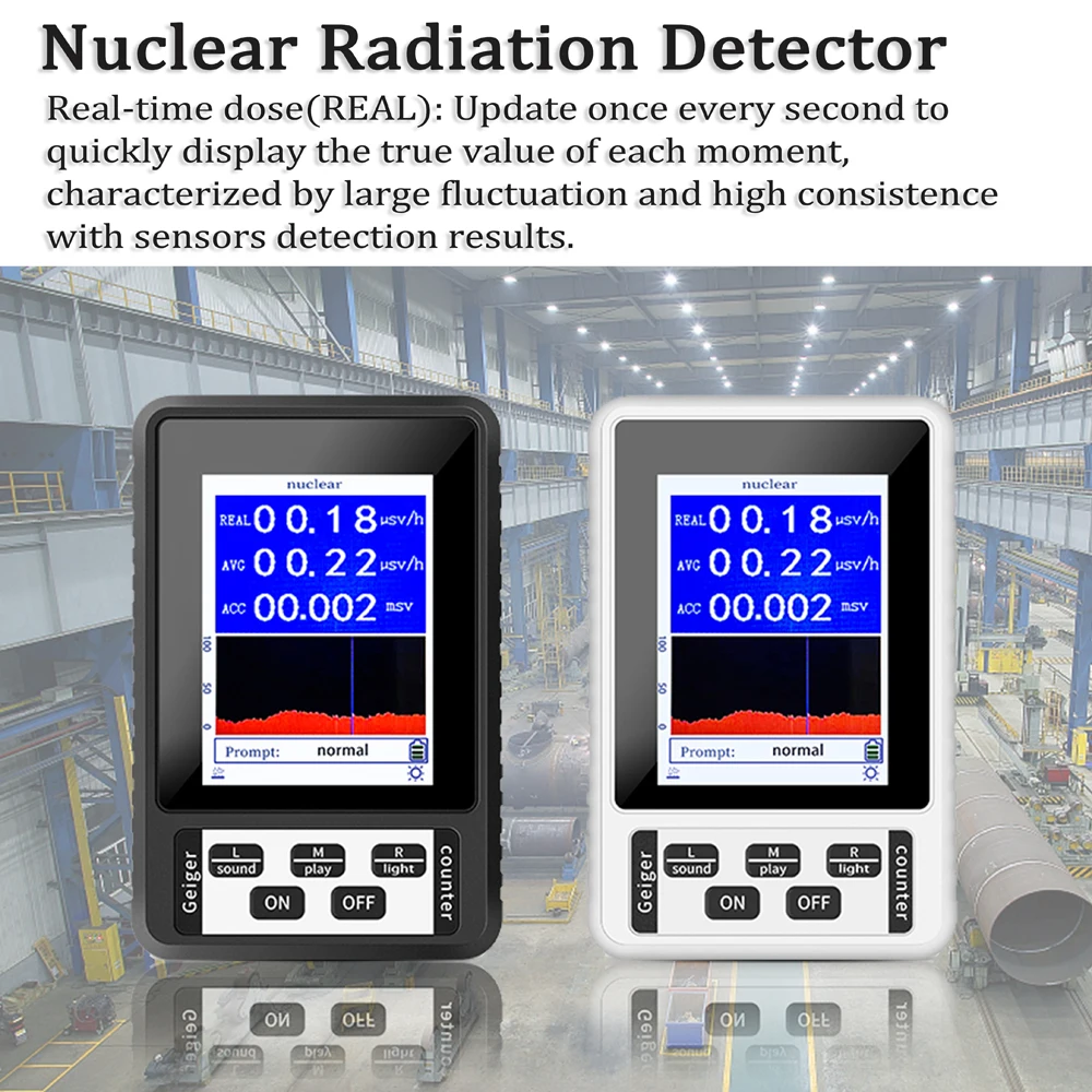 XR-1 Nuclear Radiation Detector Color Display Screen Geiger Counter Personal Dosimeter Detectors Beta Gamma X-ray