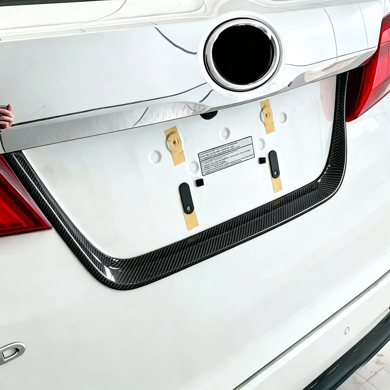 For Toyota Alphard Vellfire AH30 2015‑2022 Car-Styling Rear Licence Plate Number Plate Holder Mount Cover Trim Decoration Frame