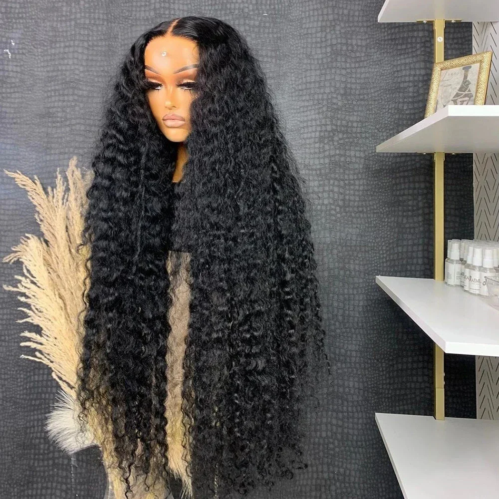 Deep Wave Lace Front Wigs Human Hair Kinky Curly Remy 200 Density 13x4 13x6 HD Lace Frontal Pre Plucked 4x4 Lace Closure Wig