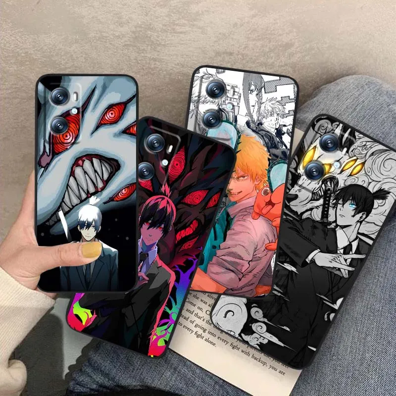 

Anime Chainsaw Man Comics Phone Case For OPPO Reno 7 A96 A40 A58 5 6 Realme GT A74 A78 Neo2 A74 A78 Find X5 X3 X7 X8 Black