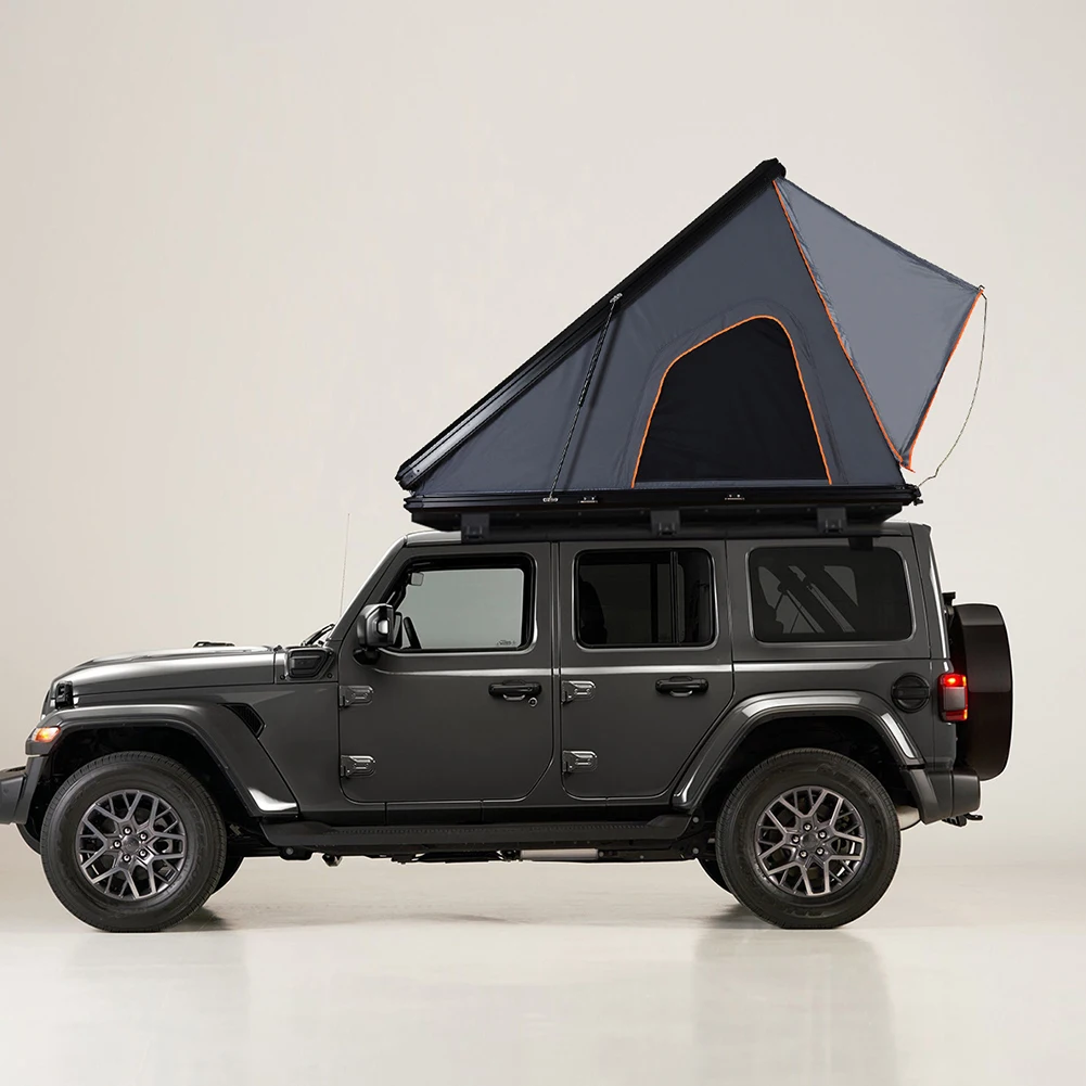 Camping Camper Stainless Steel, Rooftop Tent Car Hard Shell Roof Top Tent For Outdoor Camping Hiking Top Roof Car Tent 4 People/