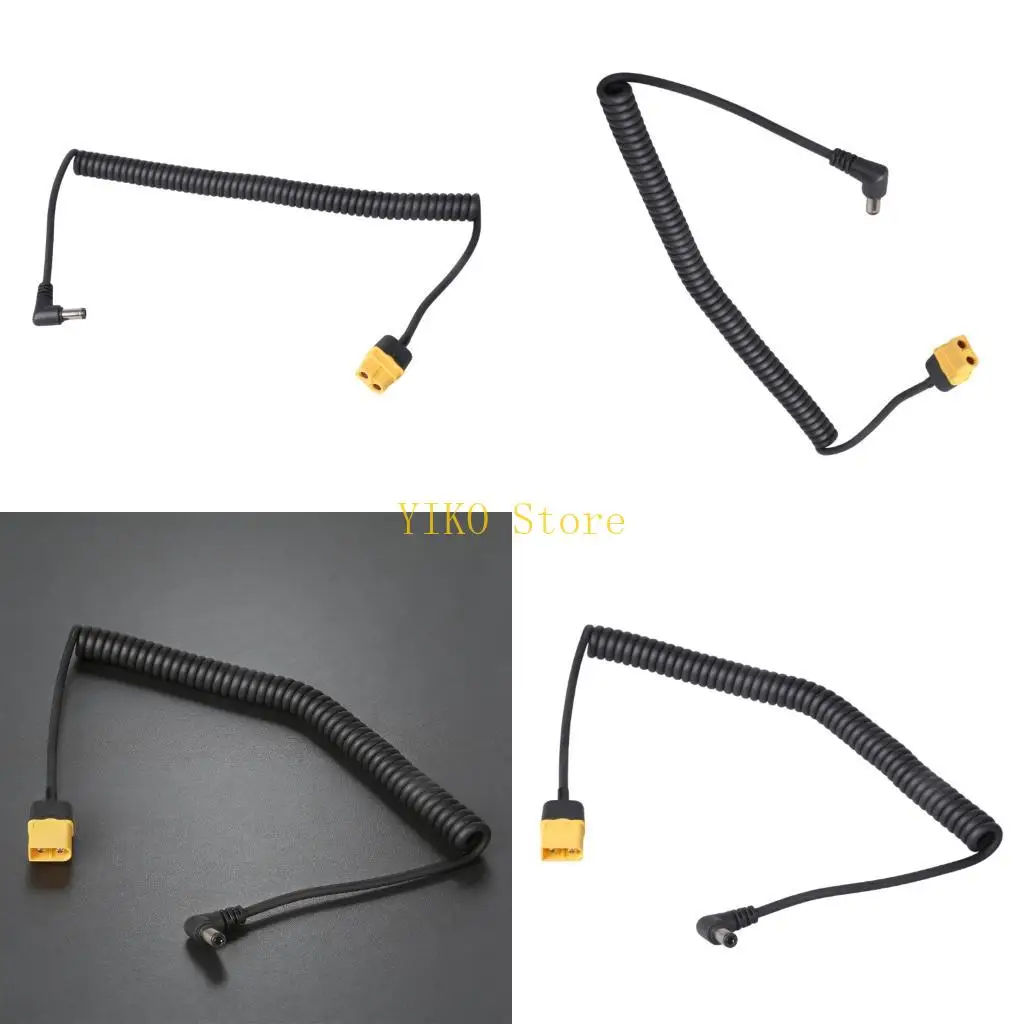 K32C XT60 Male/Female to 5.5mmx2.5mm 5525 Power Adapter Spring Connector Cable