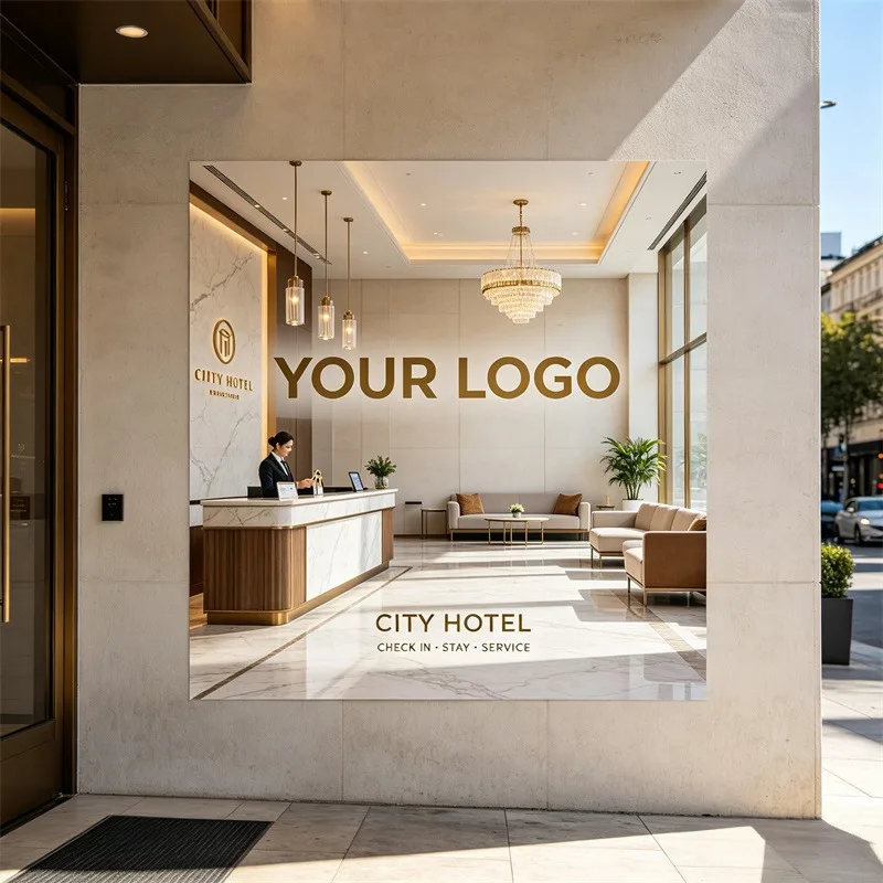 Any Size 100 cm Custom Stickers Suitable For Assisted Living Facility Coffee Shop Barber Shop Commercial Advertising Promotion