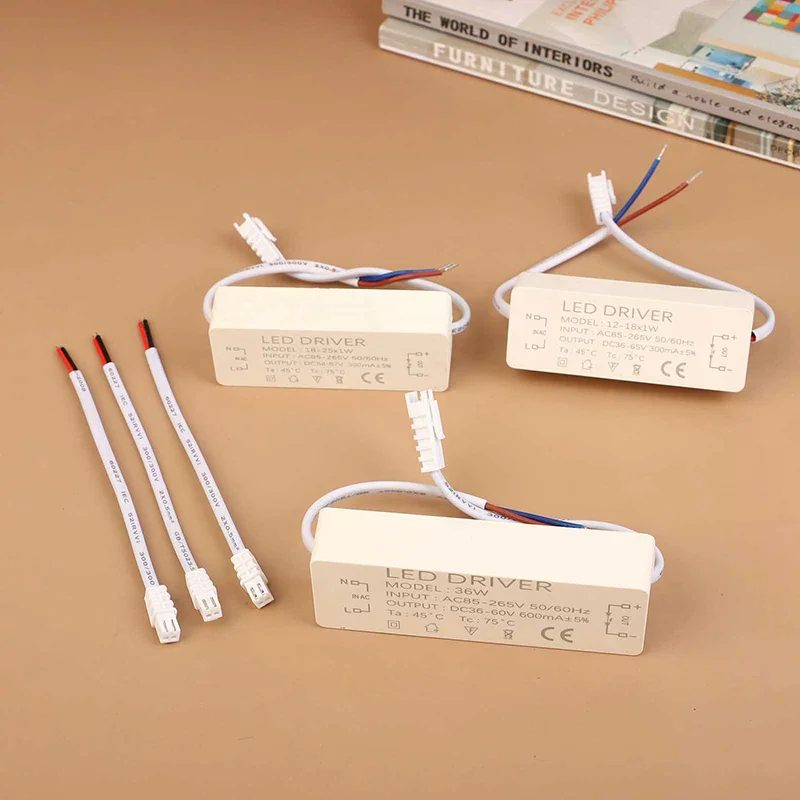 LED Driver 300mA 1-3W 3-5W 4-7W 8-12W 12-18W 18-25W 25-36W 20/30/36W LED Power Supply Unit AC85-265V LED Lighting